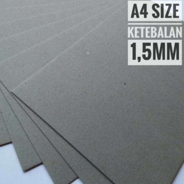 

( 10 Lembar ) Kertas Board No 40 / Karton 1.5 mm Uk A4 21 cm X 29.7 cm