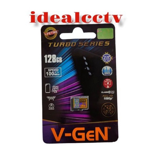 Memory V-Gen Micro SD Class 10 128GB TURBO SERIES - Memori Card Vgen 128 GB