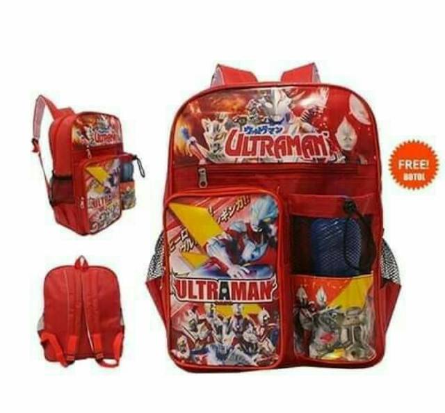 TAS RANSEL ANAK SEKOLAH ULTRAMAN GRATIS BOTOL MINUM