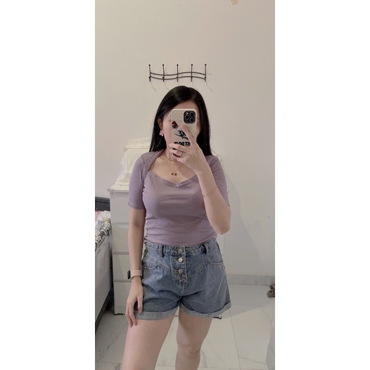 atasan wanita leher square polos rajut import.top leher square knit polos wanita import.croptop polos wanita rajut murah kekinian