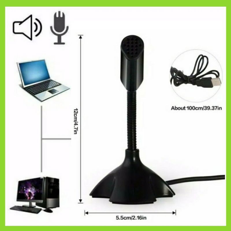 KEBIDU Microphone Meja USB Stereo Audio Output Buat Zoom Meeting Original