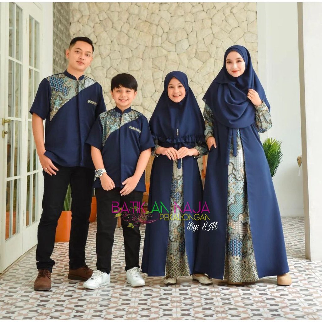 [NEW ARRIVAL]  PAKAIAN COUPLE KELUARGA GAMIS MOSCREP MIX BATIK SEMI SUTRA