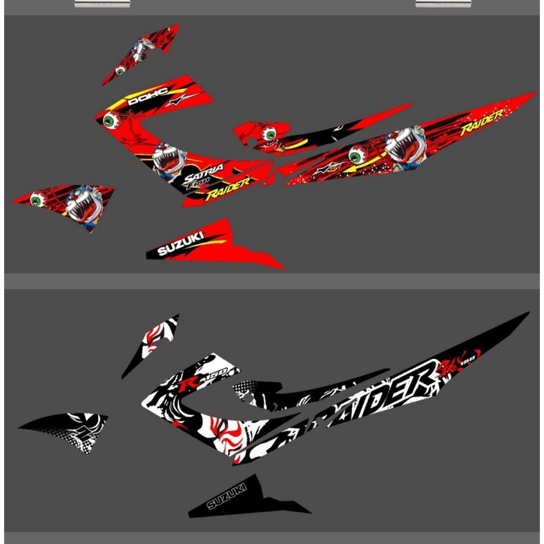 Striping Satria Fu / F 150 New Facelift 2013 2014 2015 Variasi Sticker Stiker Skotlet
