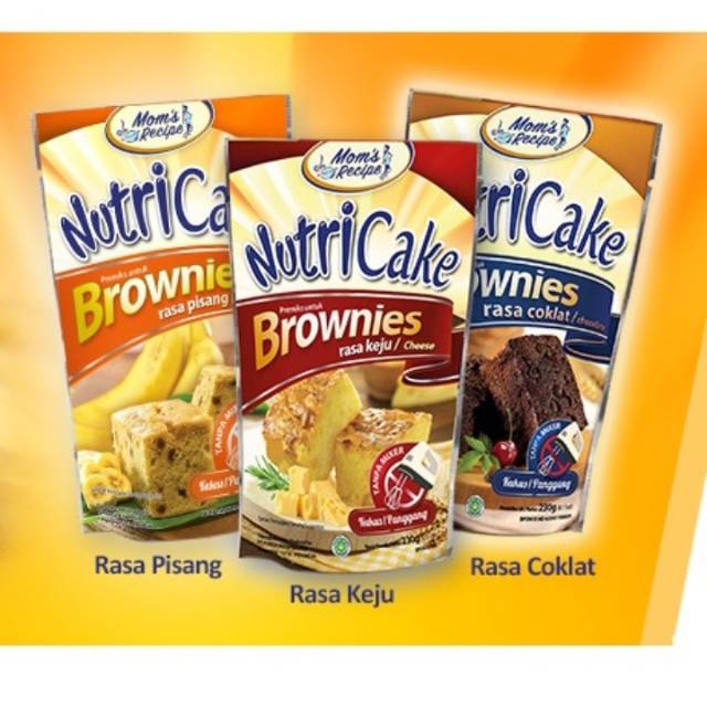 

NUTRICAKE BROWNIES |rasa coklat | rasa keju | rasa pisang |