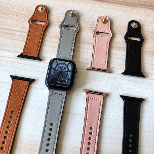 Strap single tour apple watch iwatch series 7 6 5 4 3 SE 41mm 45mm kulit pin iwo 8 9 42mm 38mm 40 genuine leather kulit premium tali jam