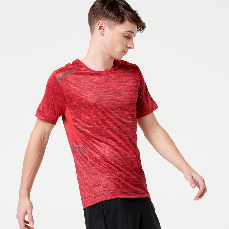 KALENJI Run Dry+ Kaos T-Shirt Olahraga Lari Pria Quickdry Original - Red