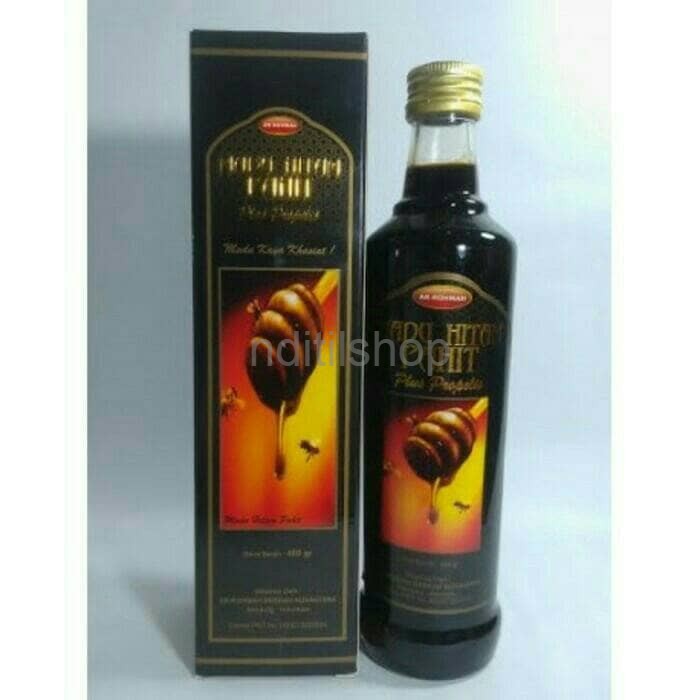 

AR ROHMAH Madu Hitam Pahit Plus Propolis ARROHMAH Botol KACA