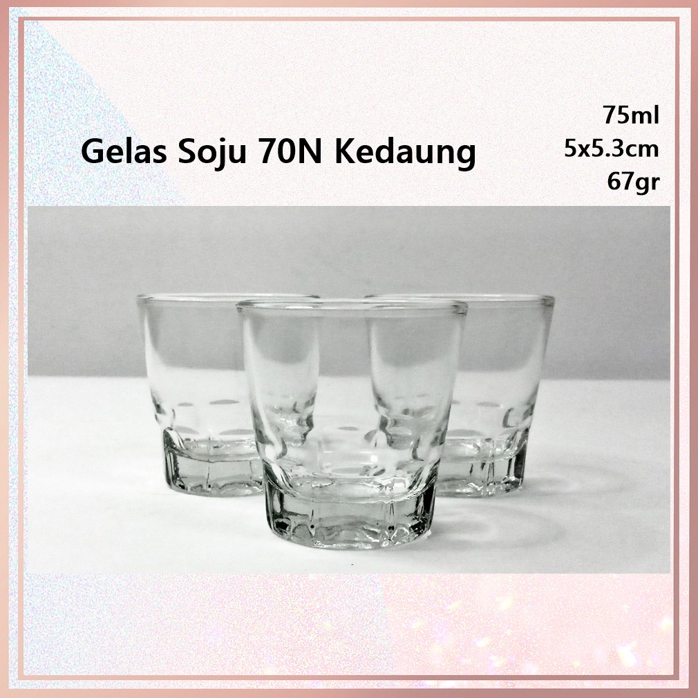 [Set 6pcs] Gelas Soju 70N Kedaung