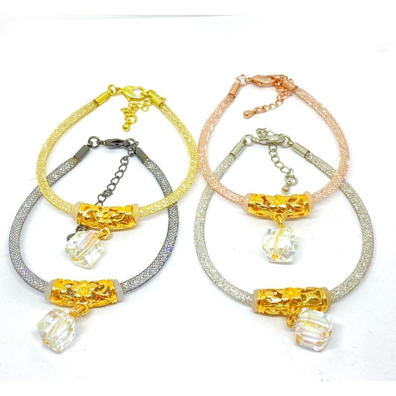 gelang tangan wanita //gelang gliter //gelang korean steal