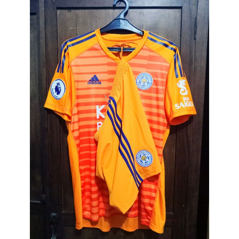 Jersey Goalkeeper Kiper Leicester City Player Issue Kasper Schmeichel Premier League 2018 2019