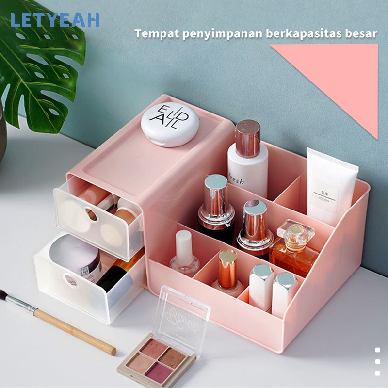 letyeah storage box organizer desktop / cosmetic storage drawer / kotak penyimpanan serbaguna