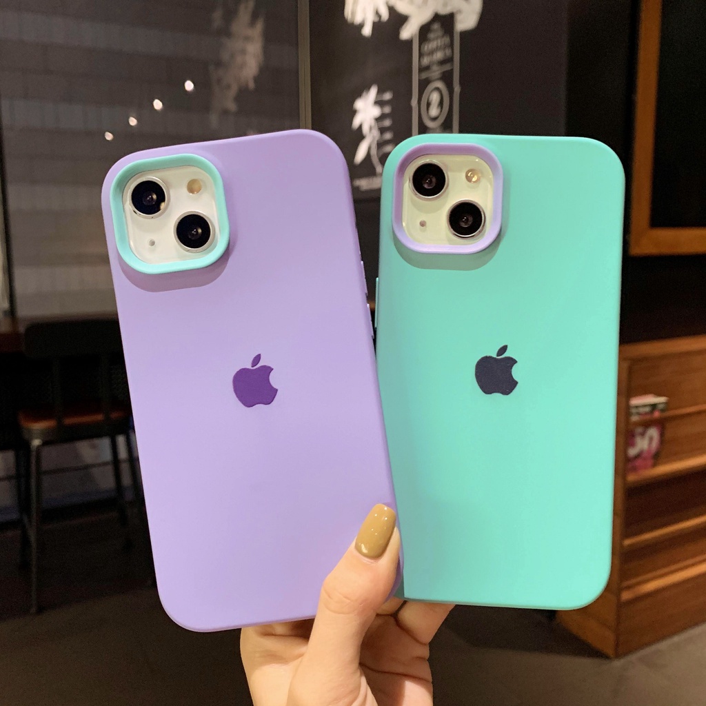 Casing Silikon 3in1 Warna Untuk IPhone 14 pro Max Plus Casing Shockproof