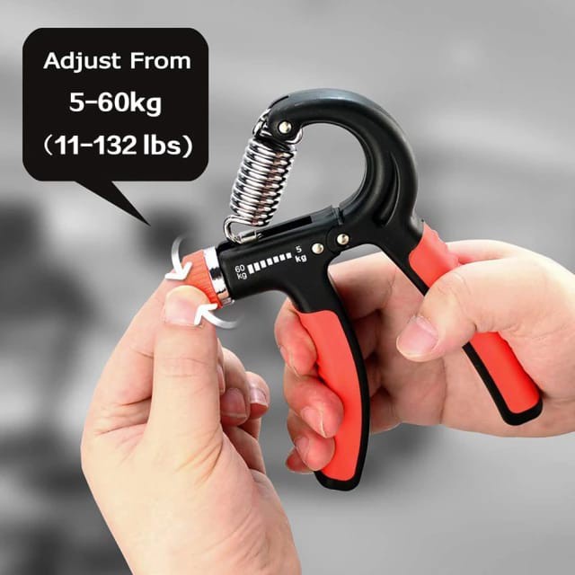 Hand Grip 5-60 Kg Adjustable Wrist Forearm Strength Exerciser Training Gym Alat Latihan Otot Tangan