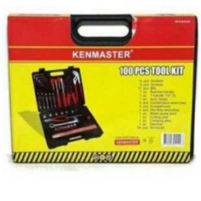 Kenmaster , Tool Kit 100 PCS , N2 , Alat Petukangan , Black BOX