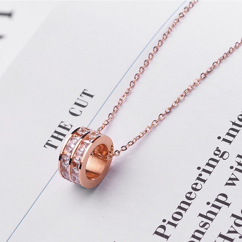 Kalung cincin titanium korea style anti karat