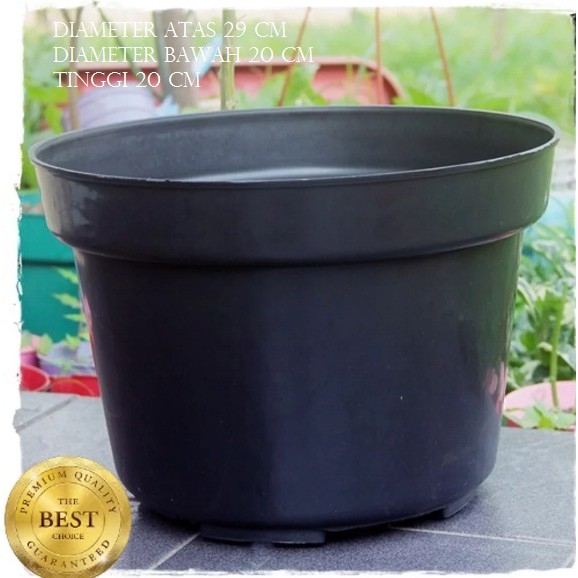  Pot  Bunga 40cm Hitam Toko Pot  Plastik  Tanaman Hias 