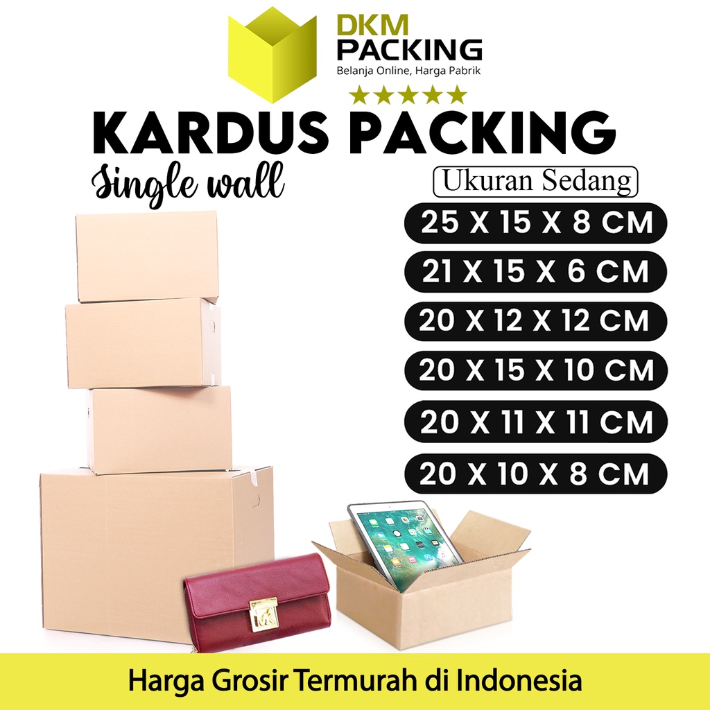 

KARDUS PACKING MEDIUM KARTON BOX DUS SEDANG KOTAK PACKAGING POLOS TEBAL PREMIUM