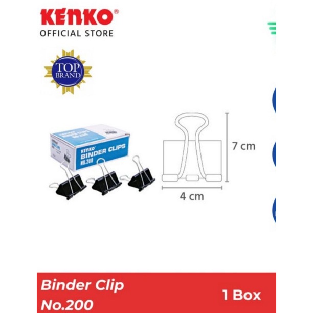 

Kenko Binder Clip 200 - Paper Clip - Penjepit Kertas