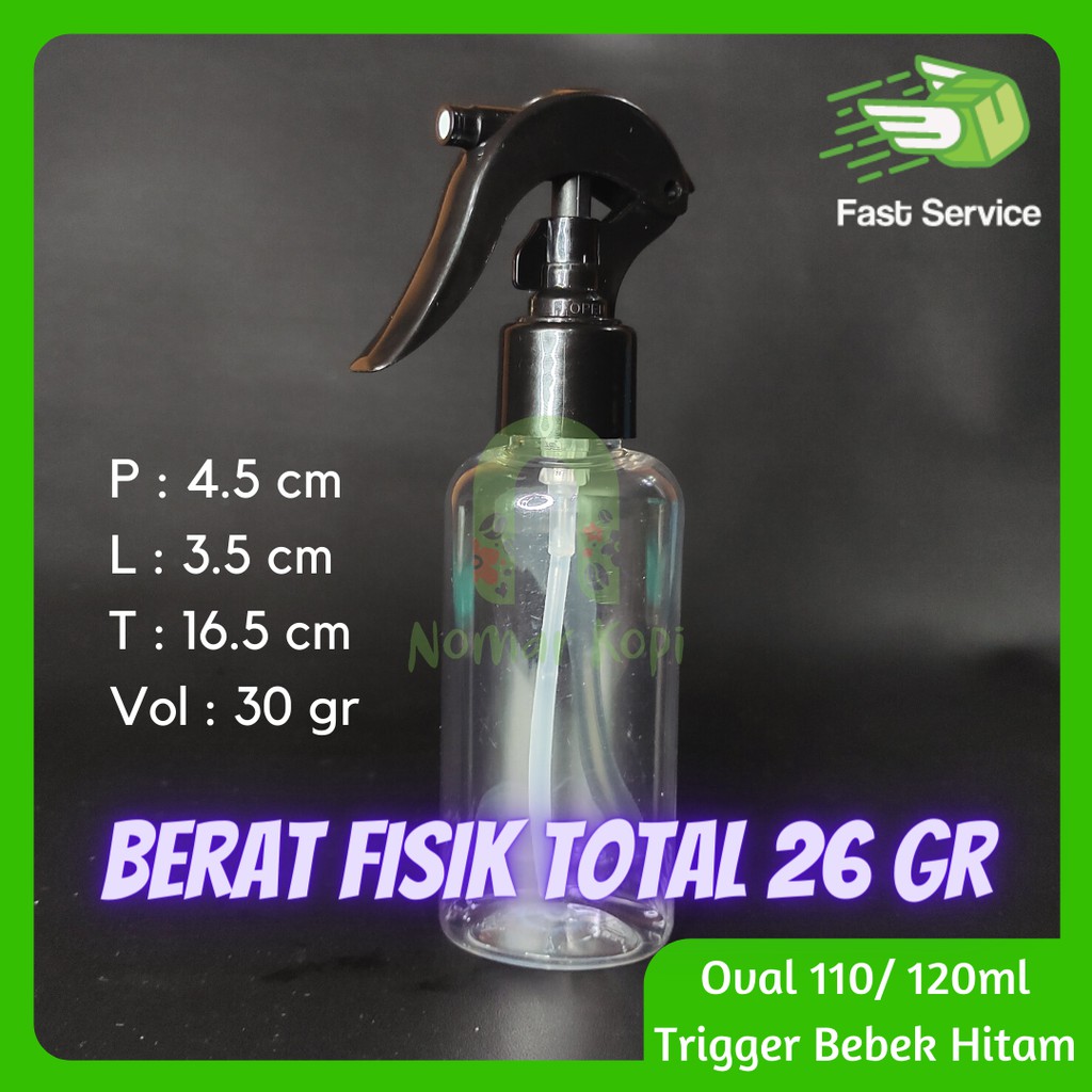 Botol 120ml Oval Mini Trigger Bebek