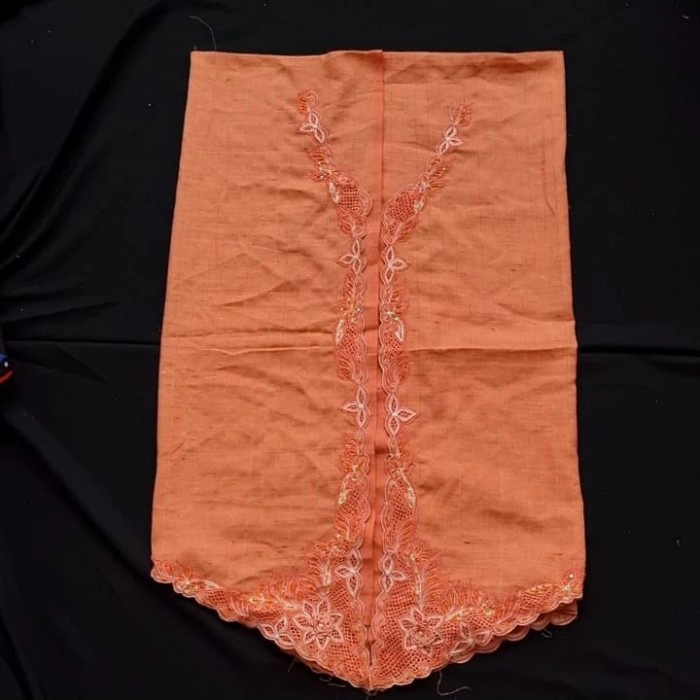 Kain Kebaya Encim Katun Bordir Modern SN55 : Kain Katun Serat Nanas