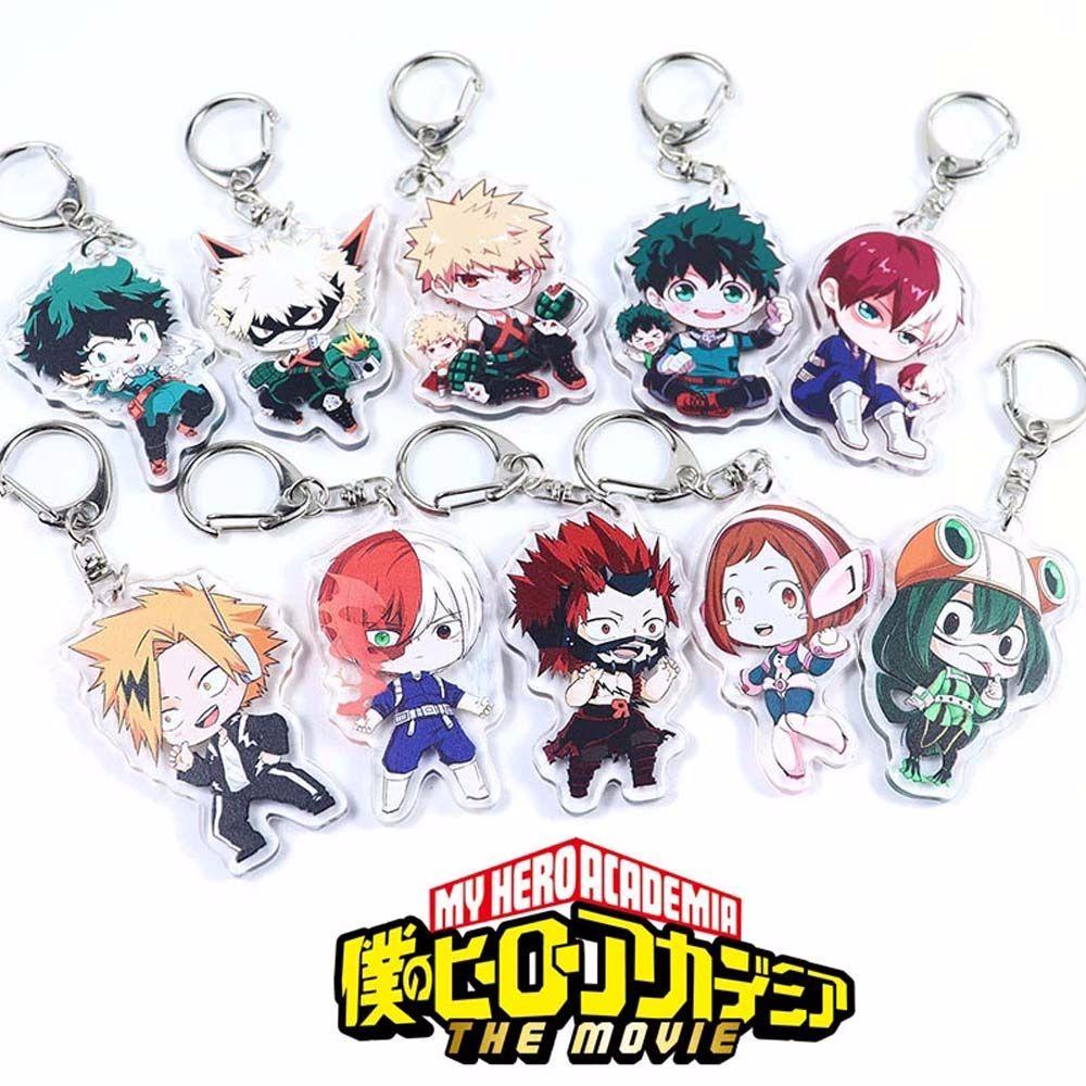 [Elegan] My Hero Academia Lucu Transparan Dua Sisi Shouto Kartun Todoroki Gantungan Kunci Akrilik