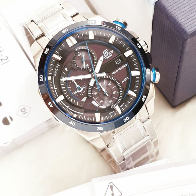 JAM TANGAN EDIFICE PRIA EQS-600 STAINLESS STEEL ORIGINAL BM