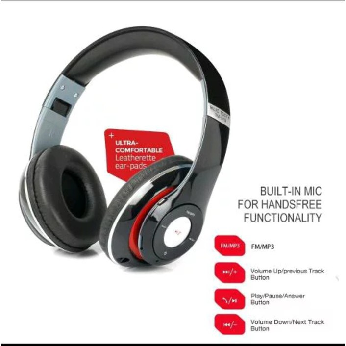 Headset Headphone Wireless Bluetooth TM-010S