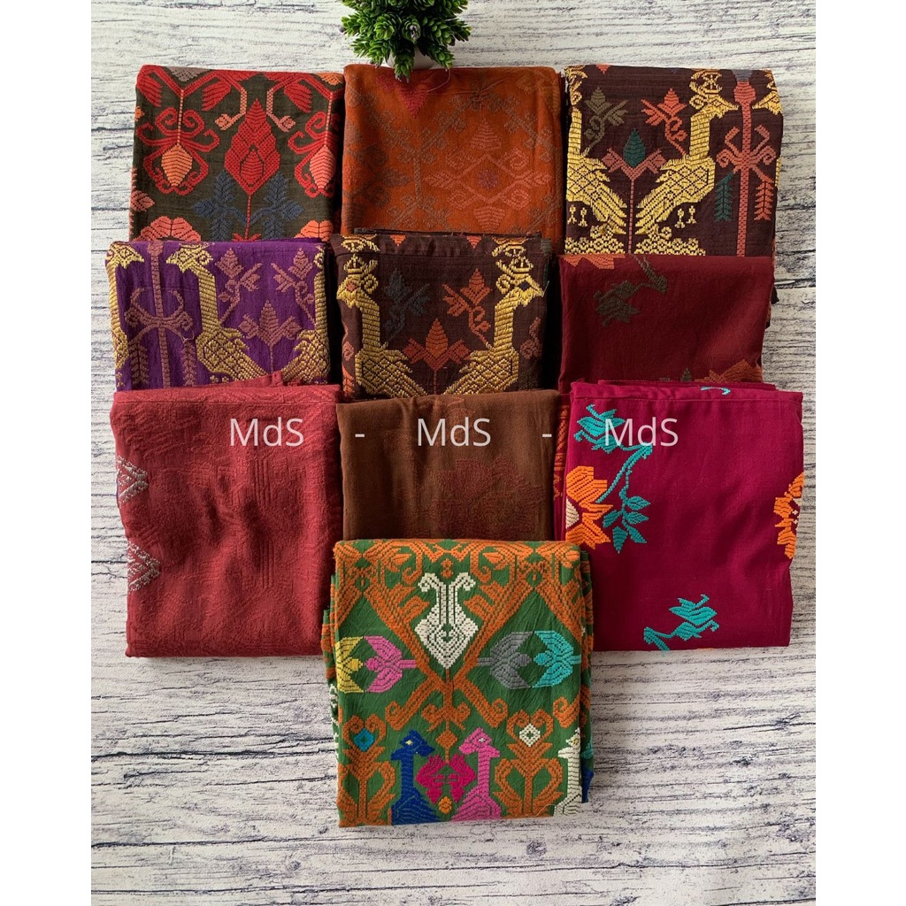 Jual Kamen Songket Alam Original Sudah Lasem By Mds Shopee Indonesia