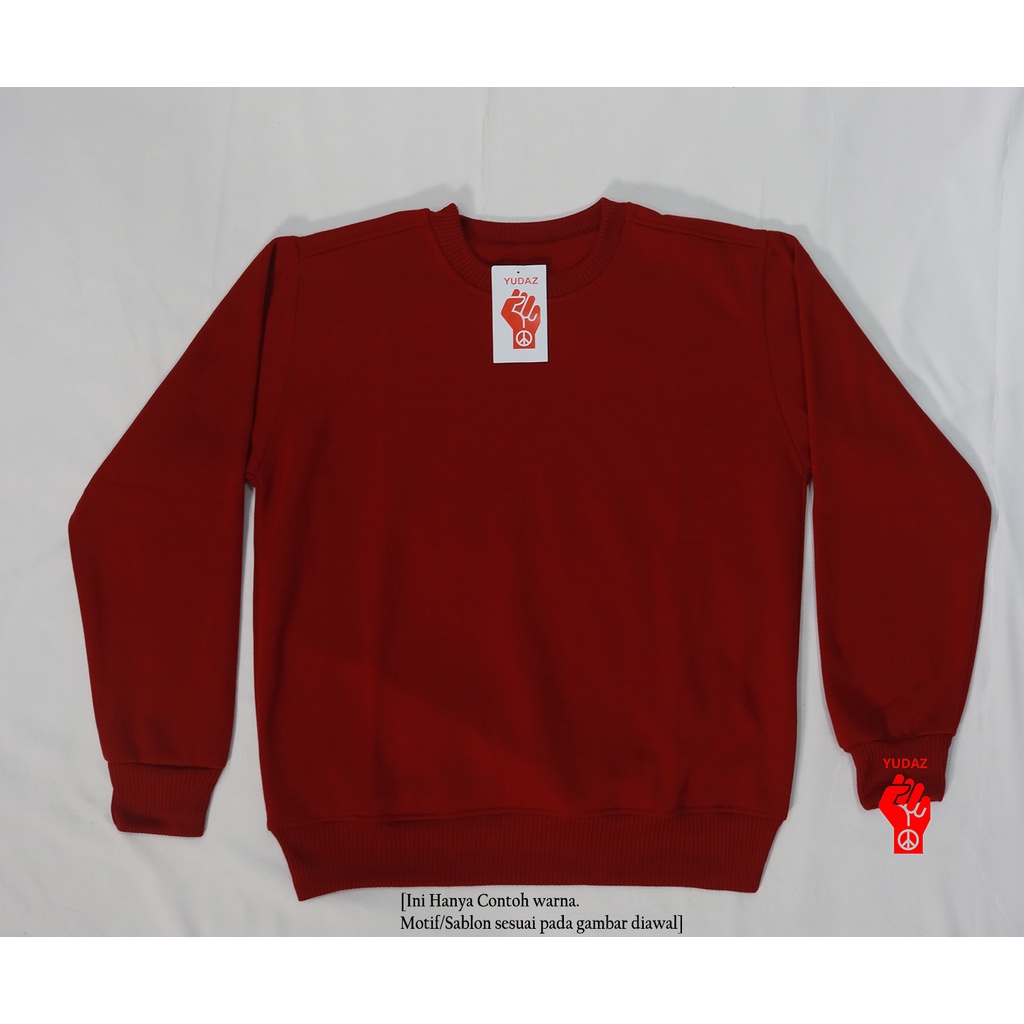 YUDAZ Basic Sweater Broken Vibes Size M-XXL (Pria & Wanita)-MAROON