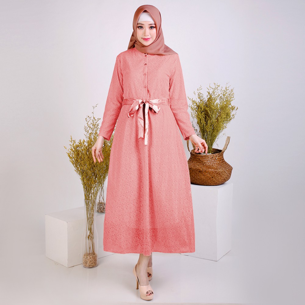 Long dress Gamis maxi Brukat model terbaru - XSHOP Batinah