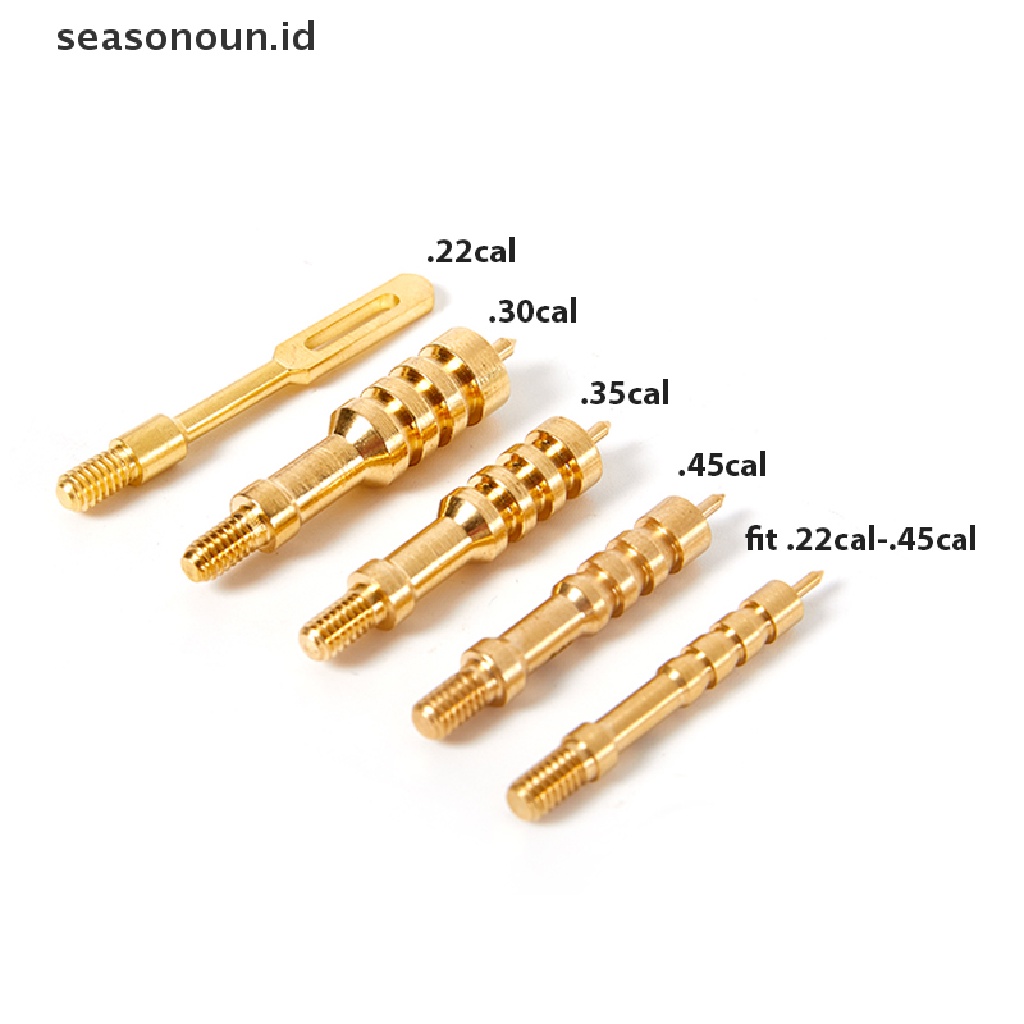 【seasonoun】 5pc/lot .22cal-.45cal Gun Cleaning Jags brush Kit Solid Brass Spear Pointed Jags .