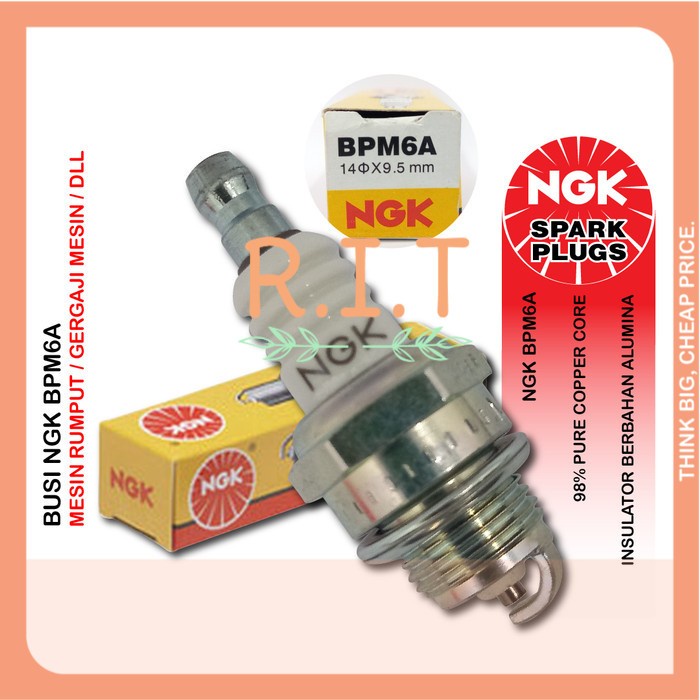 NGK BPM6A Busi Mesin Rumput Gergaji Mesin Standard Spark Plug Original