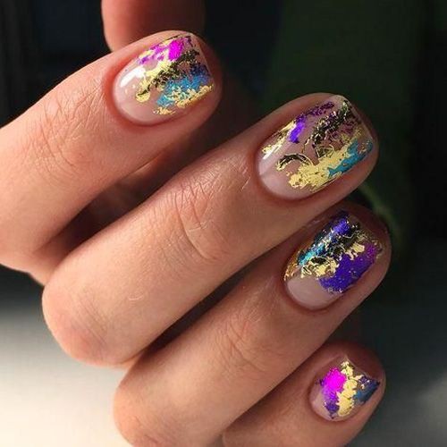 6 color flakes flake nail kertas foil hiasan nailart foil glass glitter nail art japan nails