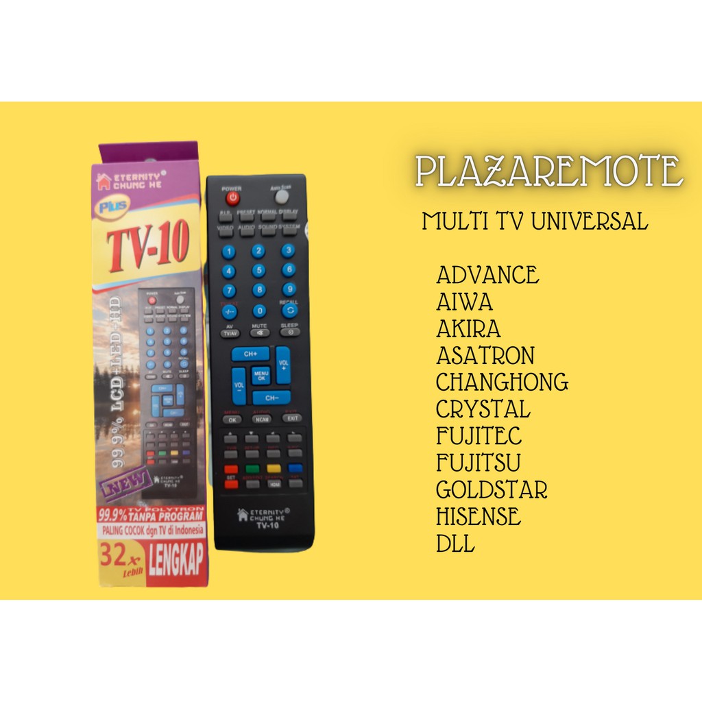 Remote MULTI TV LED LCD CHINA LG FUJITEC TCL PHILIPS POLYTRON DLL
