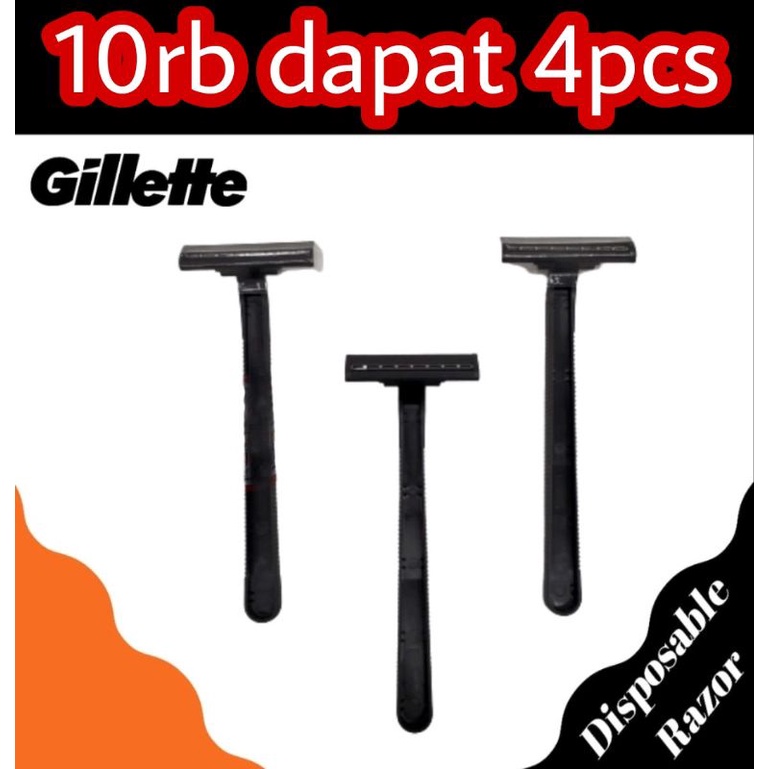 Razor Gillette London Bridge 2 Layer Alat Cukur / Pisau Cukur Disposable Razor Origina -Isi 4pcs