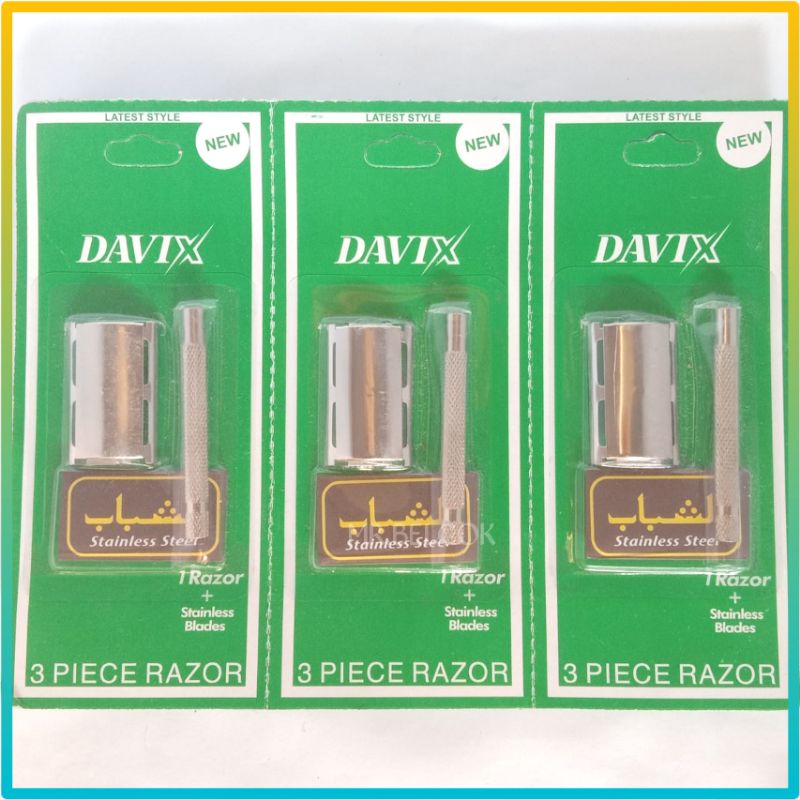 Alat Cukur Jenggot Kumis Besi Pencukur Cukuran Kumis Dan Jenggot Pisau Silet Stainless Manual Davix