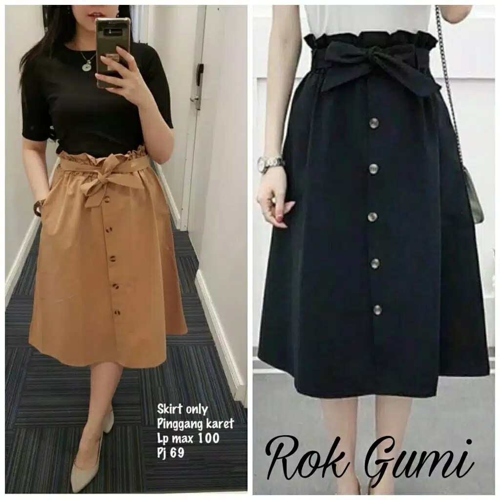  ROK  GUMI BAHAN KATUN TEBAL ROK  PANJANG KUALITAS TERBAIK 