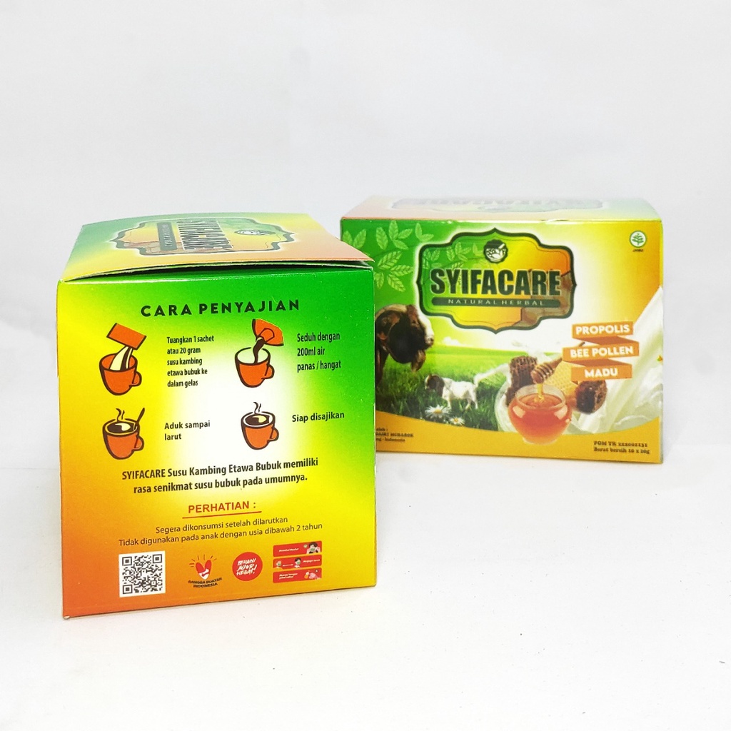 

Syifacare Susu Kambing Etawa Plus Madu Propolis Bee Pollen BPOM Asli Original