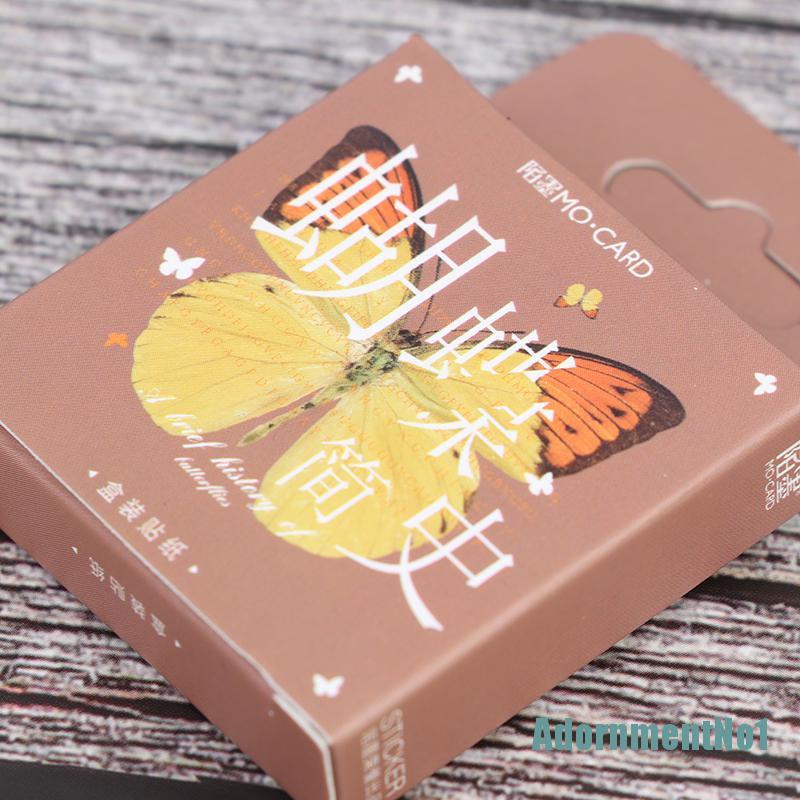 (AdornmentNo1) 46pcs / set Stiker Butterfly Story Untuk Dekorasi Scrapbook / Album / Diary DIY