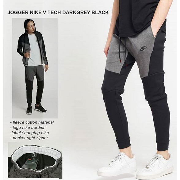 Celana Jogger Nike V Tech Kombinasi Darkgrey Black