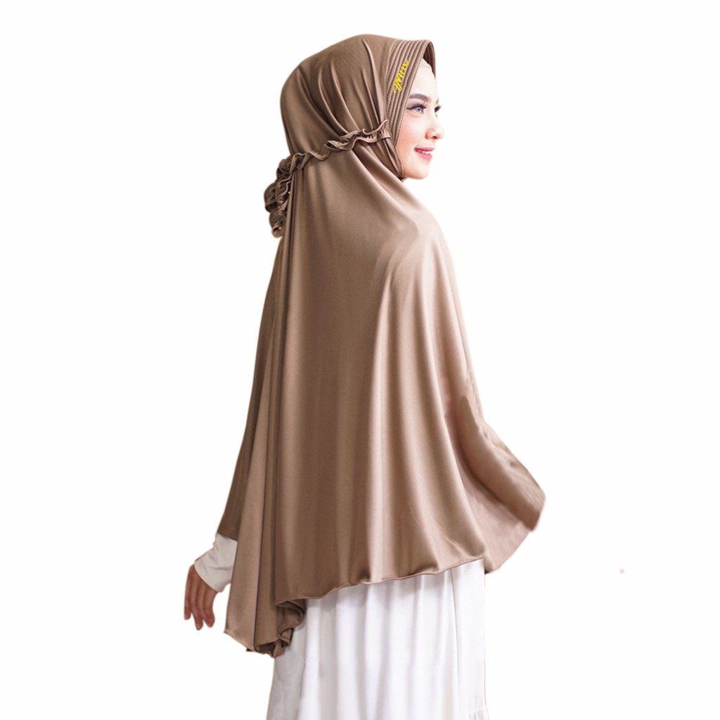 FASHIONMUSLIMAH Jilbab Instan Kriwil/bergo maryam kriwil/Jilbab Bergo Kriwil Bahan Jersey serena (Ma