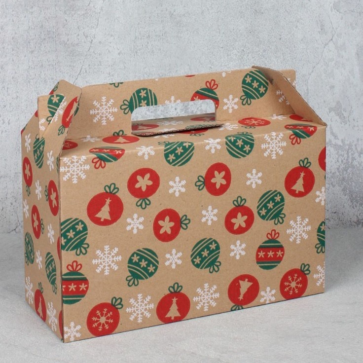 

10 Pcs Dus Jinjing Hampers Parcel Natal Kardus Die Cut Packaging Box Kemasan Souvenir Size 27x11x16 cm