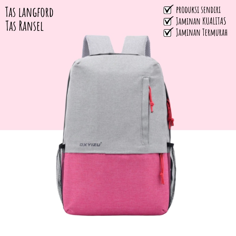 Tas Ransel Wanita Cewek - Backpack Sekolah Kerja Laptop  Import Terbaru  Wanita Cewek Perempuan