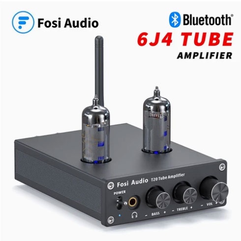 Amplifier Bluetooth FOSI Stereo 50W Power Headphone Amplifier for Home Passive Speakers - T20 - Black