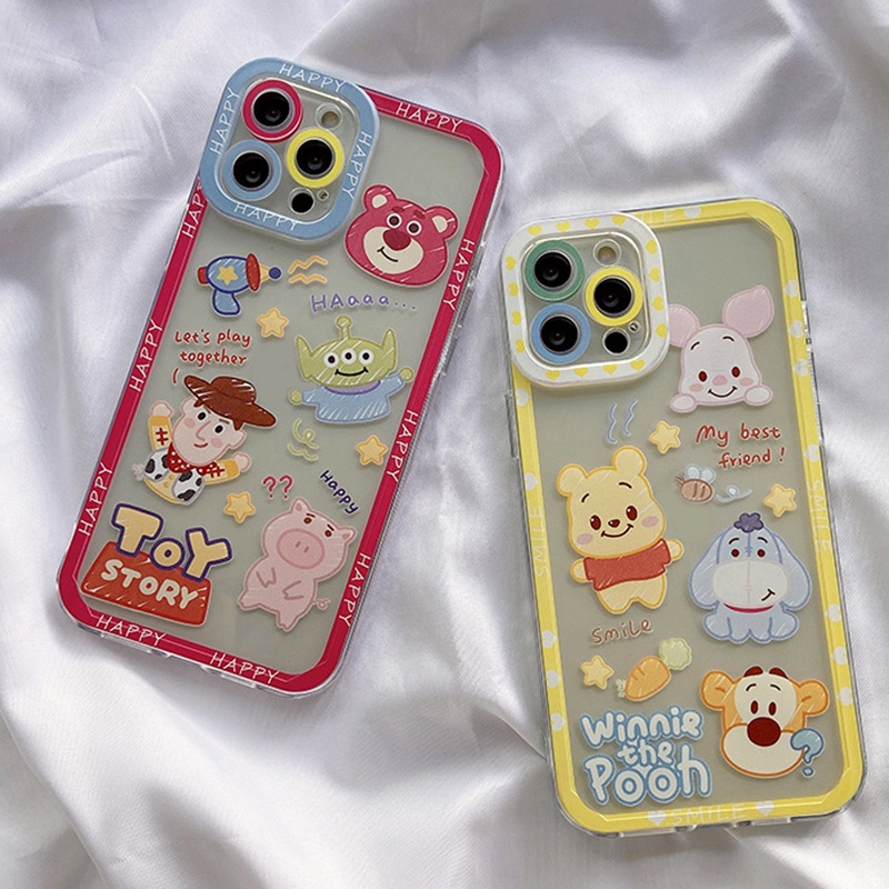 Case Desain Winnie The Pooh Strawberry Bear Untuk Iphone 13 11 12 Pro Max Mini Xs Max XR 6 6s 7 8 Plus