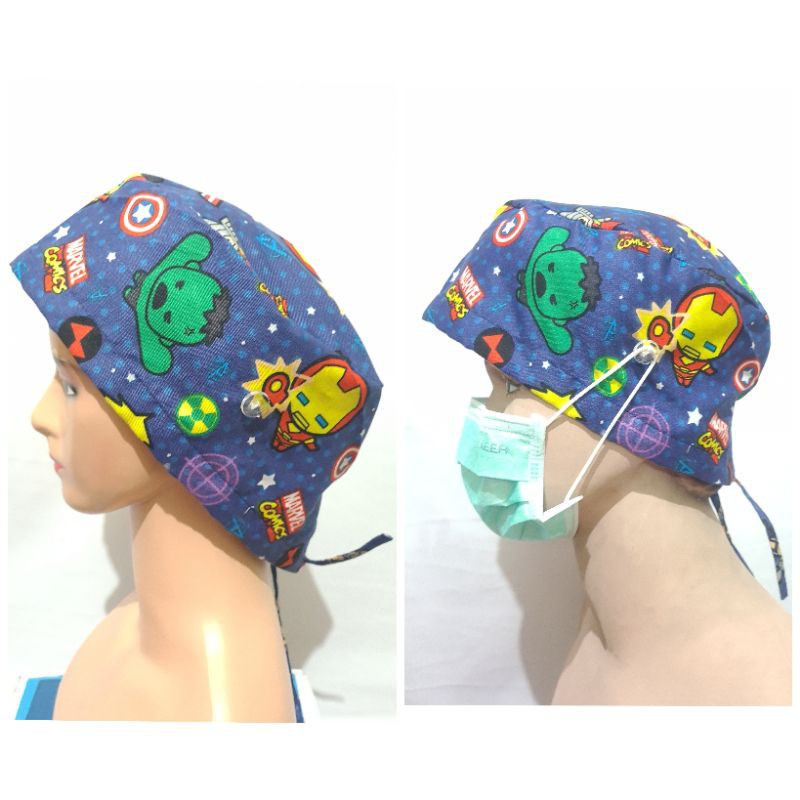 headcap marvel superhero/ headscrubs topiOK topiOKA topimedis