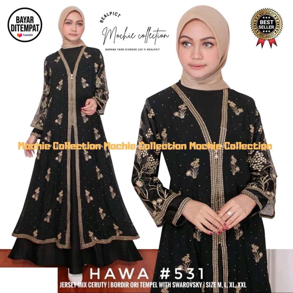 (COD)Gamis Abaya Turkey/Gamis Abaya Arab Model HAWA #531 / Gamis Abaya Turkey Motif  Terbaru