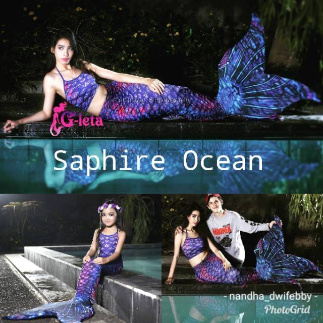 SAPHIRE OCEAN New Design Mermaid Putri Duyung Remaja Dewasa
