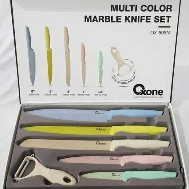

Oxone Ox-608N Pisau Set Multi Colour Marble Knife Omasfikproject24