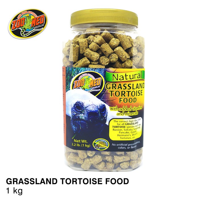 [[BISA COD]] ORIGINAL Zoomed Natural Grassland Tortoise Food 1000 gr Sulcata Herman Leopard